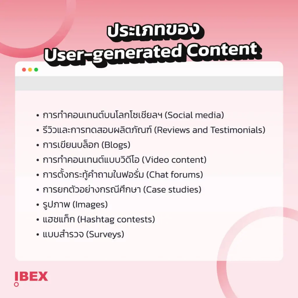 ประเภทของ User-Generated Content (UGC) มีอะไรบ้าง 